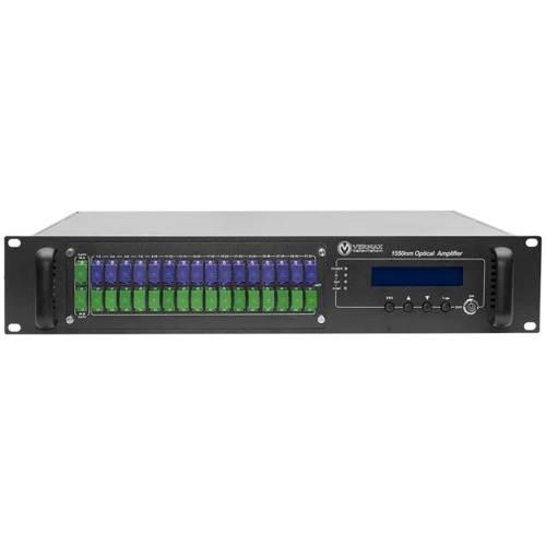 Оптический усилитель VERMAX для сетей КТВ, 2 входа, 32*20dBm выхода, WDM фильтр PON